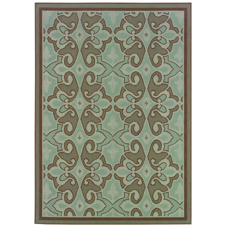 Oriental Weavers Montego Indoor/Outdoor Area Rug - Vibrant Colors And Textured Design For Stylish Home Décor Blue,Brown Polypropylene M2335l160230st