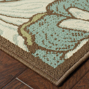 Oriental Weavers Montego Indoor/Outdoor Area Rug - Refresh Your Space With Nature-inspired Colors And Textures Blue,Brown Polypropylene M3444m073135st