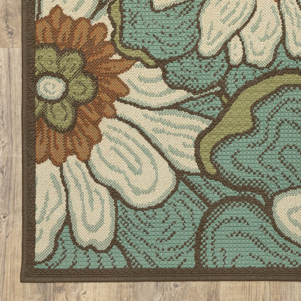 Oriental Weavers Montego Indoor/Outdoor Area Rug - Refresh Your Space With Nature-inspired Colors And Textures Blue,Brown Polypropylene M3444m073135st