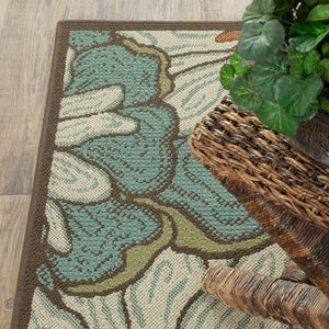 Oriental Weavers Montego Indoor/Outdoor Area Rug - Refresh Your Space With Nature-inspired Colors And Textures Blue,Brown Polypropylene M3444m073135st