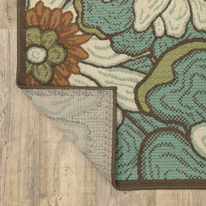 Oriental Weavers Montego Indoor/Outdoor Area Rug - Refresh Your Space With Nature-inspired Colors And Textures Blue,Brown Polypropylene M3444m073135st