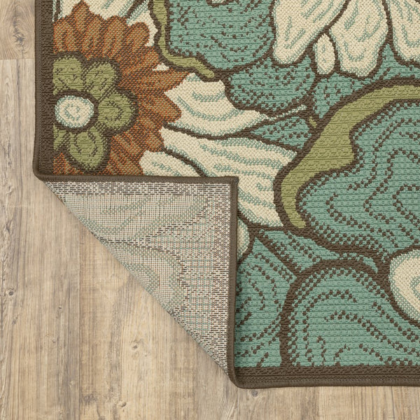 Oriental Weavers Montego Indoor/Outdoor Area Rug - Refresh Your Space With Nature-inspired Colors And Textures Blue,Brown Polypropylene M3444m073135st