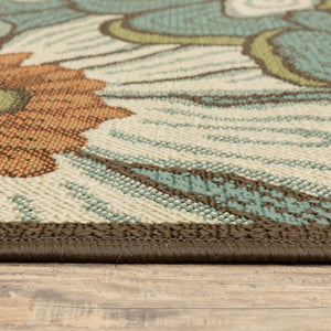 Oriental Weavers Montego Indoor/Outdoor Area Rug - Refresh Your Space With Nature-inspired Colors And Textures Blue,Brown Polypropylene M3444m073135st