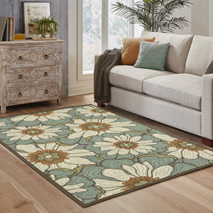 Oriental Weavers Montego Indoor/Outdoor Area Rug - Refresh Your Space With Nature-inspired Colors And Textures Blue,Brown Polypropylene M3444m073135st