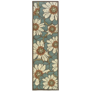 Oriental Weavers Montego Indoor/Outdoor Area Rug - Refresh Your Space With Nature-inspired Colors And Textures Blue,Brown Polypropylene M3444m068230st