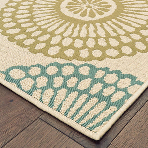 Oriental Weavers Montego Indoor/Outdoor Area Rug - Modern Nature-inspired Design For Stylish Home Decor Beige,Blue Polypropylene M697j6160230st