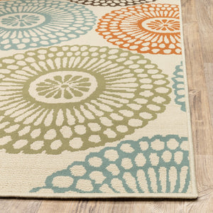 Oriental Weavers Montego Indoor/Outdoor Area Rug - Modern Nature-inspired Design For Stylish Home Decor Beige,Blue Polypropylene M697j6160230st