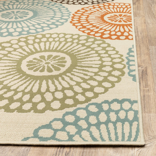 Oriental Weavers Montego Indoor/Outdoor Area Rug - Modern Nature-inspired Design For Stylish Home Decor Beige,Blue Polypropylene M697j6160230st