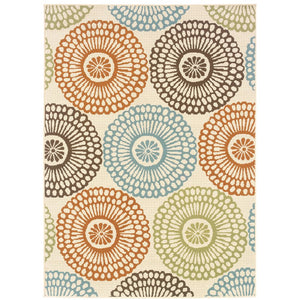 Oriental Weavers Montego Indoor/Outdoor Area Rug - Modern Nature-inspired Design For Stylish Home Decor Beige,Blue Polypropylene M697j6160230st