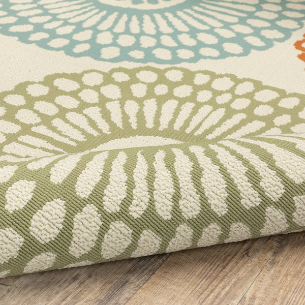Oriental Weavers Montego Indoor/Outdoor Area Rug - Modern Nature-inspired Design For Stylish Home Decor Beige,Blue Polypropylene M697j6160230st