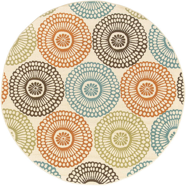 Oriental Weavers Montego Indoor/Outdoor Area Rug - Modern Nature-inspired Design For Stylish Home Decor Beige,Blue Polypropylene M697j6240rdst