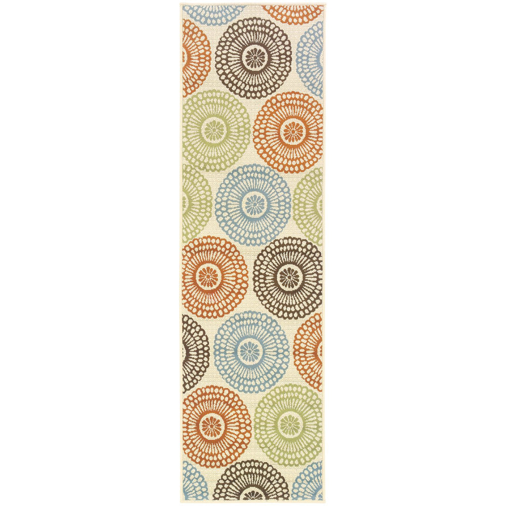 Oriental Weavers Montego Indoor/Outdoor Area Rug - Modern Nature-inspired Design For Stylish Home Decor Beige,Blue Polypropylene M697j6068230st