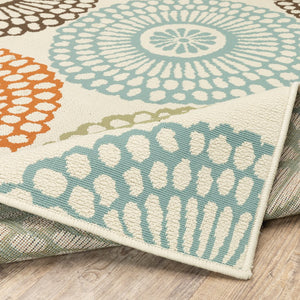 Oriental Weavers Montego Indoor/Outdoor Area Rug - Modern Nature-inspired Design For Stylish Home Decor Beige,Blue Polypropylene M697j6160230st