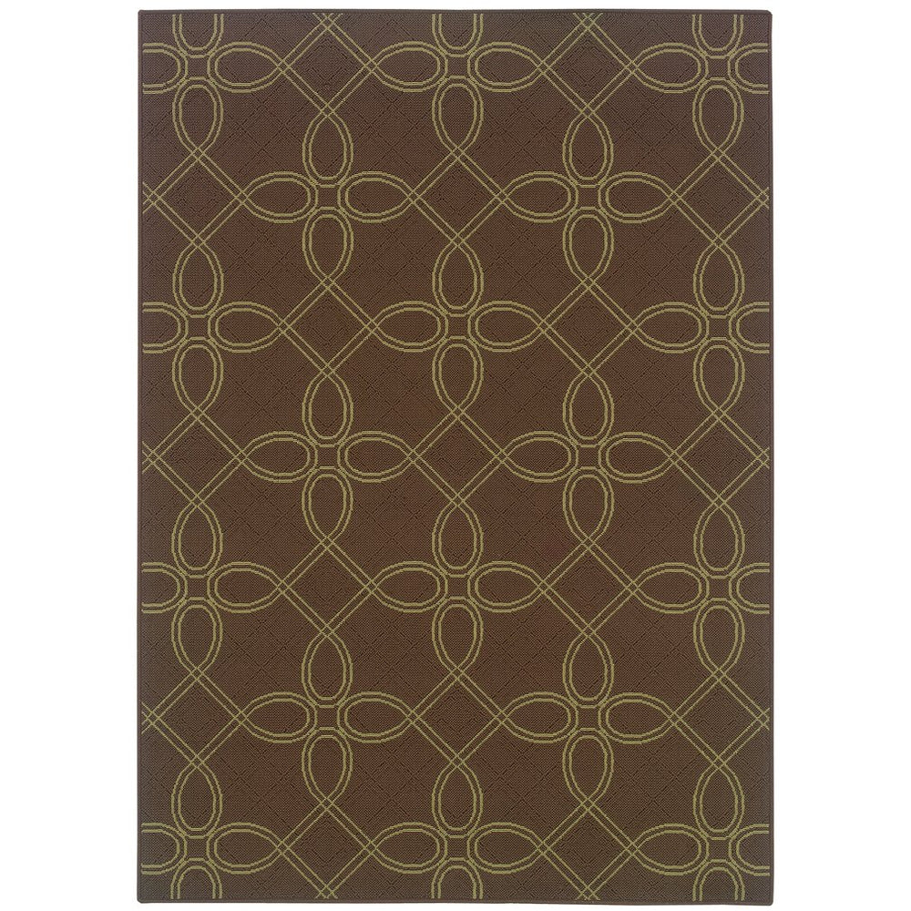 Oriental Weavers Montego 6991n Brown & Green Area Rug - Stylish Indoor/Outdoor Decor, 8'6" X 13' For Any Space Brown,Green Polypropylene M6991n259396st