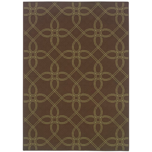 Oriental Weavers Montego 6991n Brown & Green Area Rug - Stylish Indoor/Outdoor Decor, 8'6" X 13' For Any Space Brown,Green Polypropylene M6991n259396st