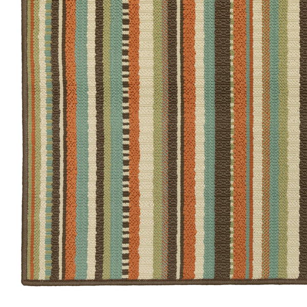 Oriental Weavers Montego Indoor/Outdoor Area Rug - Vibrant Nature-inspired Design For A Stylish Home Refresh Green,Blue Polypropylene M6996c055115st