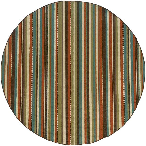 Oriental Weavers Montego Indoor/Outdoor Area Rug - Vibrant Nature-inspired Design For A Stylish Home Refresh Green,Blue Polypropylene M6996c240rdst