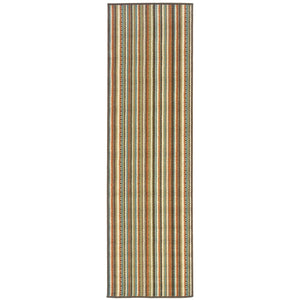 Oriental Weavers Montego Indoor/Outdoor Area Rug - Vibrant Nature-inspired Design For A Stylish Home Refresh Green,Blue Polypropylene M6996c068230st