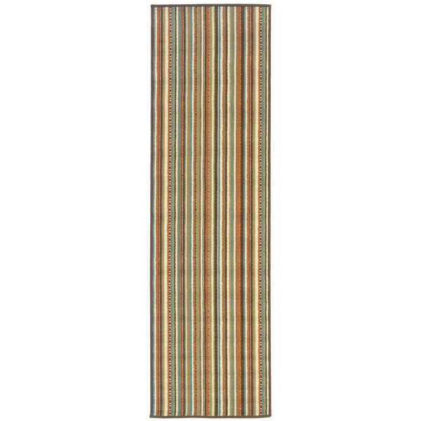 Oriental Weavers Montego Indoor/Outdoor Area Rug - Vibrant Nature-inspired Design For A Stylish Home Refresh Green,Blue Polypropylene M6996c068230st