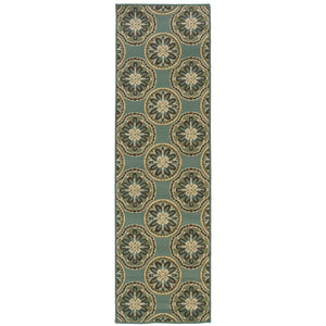 Oriental Weavers Montego Indoor/Outdoor Moroccan Floral Runner Rug 2'3"X7'6" - Weatherproof Polypropylene Charm M8323L068230ST