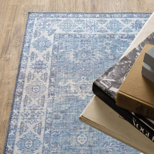 Oriental Weavers Myers Park Indoor Area Rug - Persian-inspired Design, Easy Care, Flatwoven Polyester For Rustic Charm Blue,Grey Polyester Mmyp04061245st