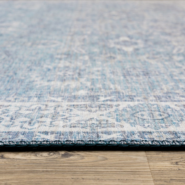 Oriental Weavers Myers Park Indoor Area Rug - Persian-inspired Design, Easy Care, Flatwoven Polyester For Rustic Charm Blue,Grey Polyester Mmyp04061245st