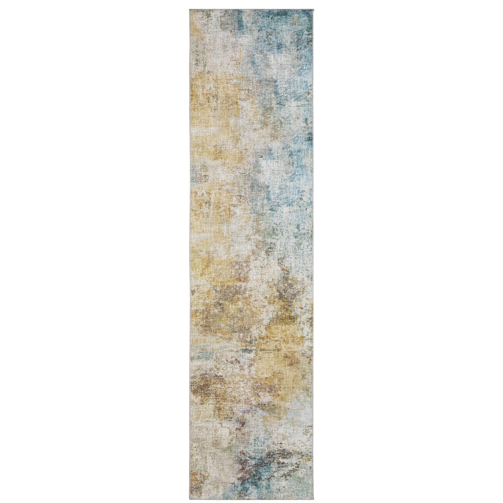 Oriental Weavers Myers Park Myp09 Flatwoven Polyester Area Rug - Stunning Persian Design For Elegant Indoor Spaces Yellow,Blue Polyester Mmyp09061245st