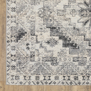 Oriental Weavers Naples Indoor/Outdoor Area Rug – Vibrant Patterns, Easy Care, And Fade Resistant Design For Any Space Grey,Ivory Polypropylene N1346z200285st