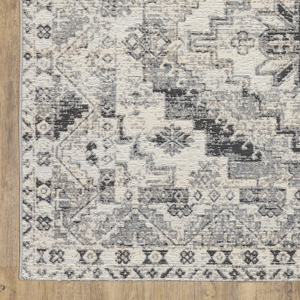 Oriental Weavers Naples Indoor/Outdoor Area Rug – Vibrant Patterns, Easy Care, And Fade Resistant Design For Any Space Grey,Ivory Polypropylene N1346z200285st