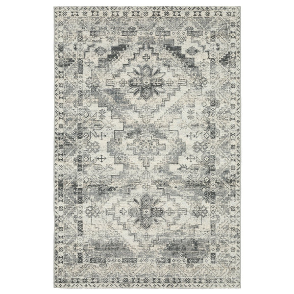Oriental Weavers Naples Indoor/Outdoor Area Rug – Vibrant Patterns, Easy Care, And Fade Resistant Design For Any Space Grey,Ivory Polypropylene N1346z200285st