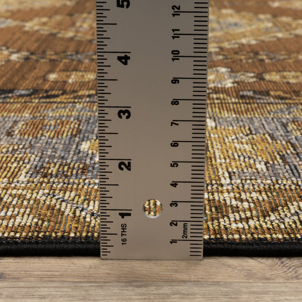 Oriental Weavers Naples Indoor/Outdoor Area Rug – Vibrant Patterns, Easy Care, And Fade Resistant For Any Space Brown,Grey Polypropylene N1441x240305st