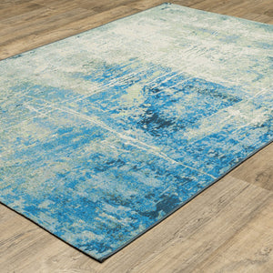 Oriental Weavers Naples Indoor/Outdoor Area Rug - Vibrant Patterns, Easy Care, Fade Resistant For Any Space Beige,Blue Polypropylene N359xi060100st