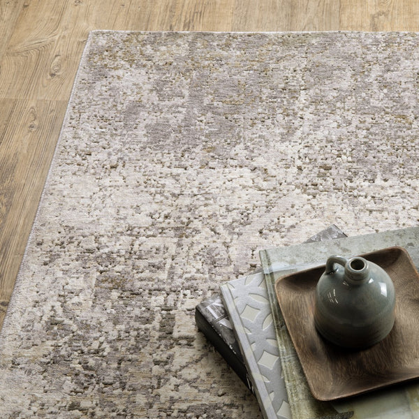 Oriental Weavers Nebulous Indoor Area Rug - Luxuriously Soft Polyester In Modern Abstract Design, Perfect For Any Space Ivory,Grey Polyester N1330e068235st