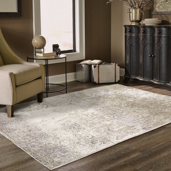 Oriental Weavers Nebulous Indoor Area Rug - Luxuriously Soft Polyester In Modern Abstract Design, Perfect For Any Space Ivory,Grey Polyester N1330e100153st