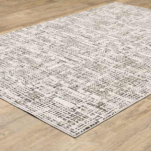 Oriental Weavers Nebulous Soft Polyester Indoor Area Rug - Modern Abstract Design With Textural Patterns In Neutrals Ivory,Grey Polyester N2060w100153st