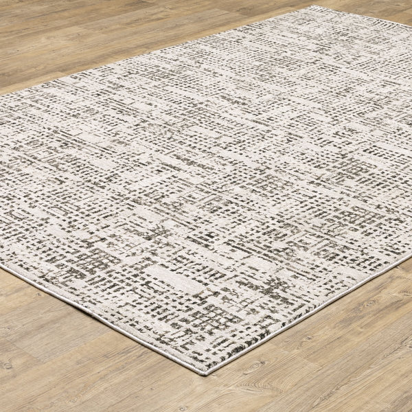 Oriental Weavers Nebulous Soft Polyester Indoor Area Rug - Modern Abstract Design With Textural Patterns In Neutrals Ivory,Grey Polyester N2060w100153st
