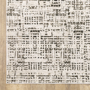 Oriental Weavers Nebulous Soft Polyester Indoor Area Rug - Modern Abstract Design With Textural Patterns In Neutrals Ivory,Grey Polyester N2060w068235st