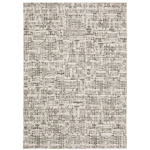 Oriental Weavers Nebulous Soft Polyester Indoor Area Rug - Modern Abstract Design With Textural Patterns In Neutrals Ivory,Grey Polyester N2060w100153st