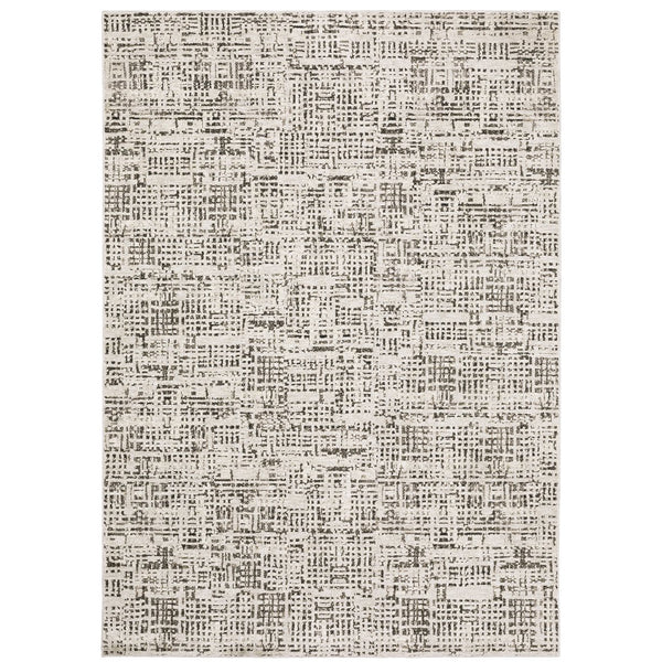 Oriental Weavers Nebulous Soft Polyester Indoor Area Rug - Modern Abstract Design With Textural Patterns In Neutrals Ivory,Grey Polyester N2060w100153st