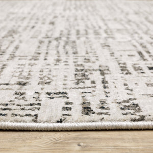 Oriental Weavers Nebulous Soft Polyester Indoor Area Rug - Modern Abstract Design With Textural Patterns In Neutrals Ivory,Grey Polyester N2060w068235st