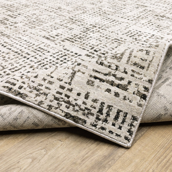 Oriental Weavers Nebulous Soft Polyester Indoor Area Rug - Modern Abstract Design With Textural Patterns In Neutrals Ivory,Grey Polyester N2060w068235st