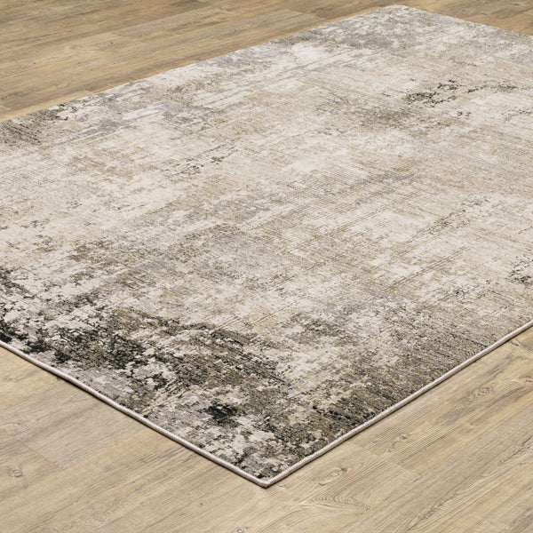 Oriental Weavers Nebulous Indoor Area Rug - Soft Polyester, Modern Abstract Design, Multi-level Texture, Neutral Shades Beige,Grey Polyester N002x9100153st