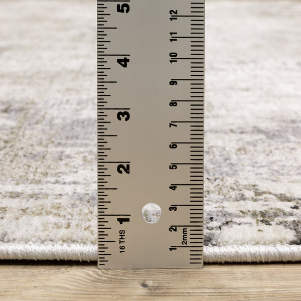 Oriental Weavers Nebulous Indoor Area Rug - Soft Polyester, Modern Abstract Design, Multi-level Texture, Neutral Shades Beige,Grey Polyester N002x9100153st