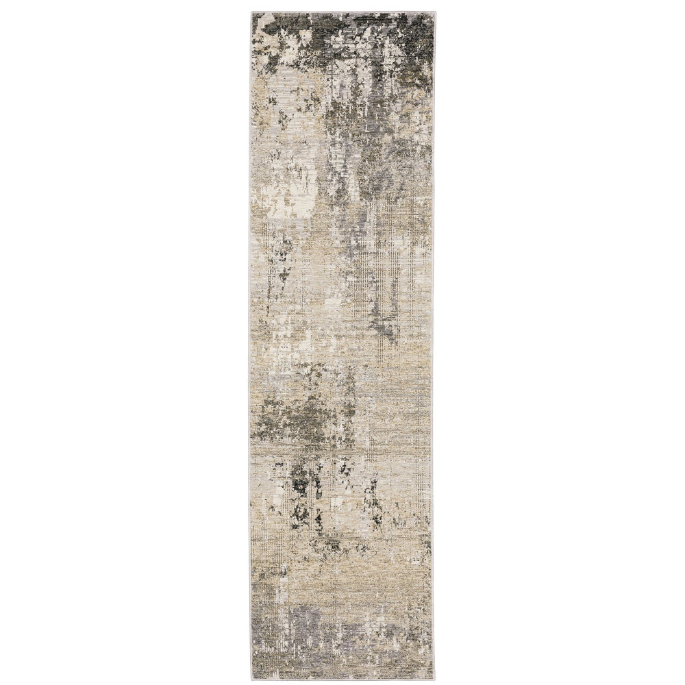 Oriental Weavers Nebulous Indoor Area Rug - Soft Polyester, Modern Abstract Design, Multi-level Texture, Neutral Shades Beige,Grey Polyester N002x9068235st