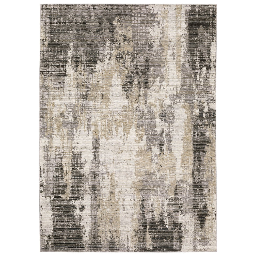 Oriental Weavers Nebulous Indoor Area Rug - Soft Polyester Yarn, Modern Abstract Design, Perfect For Any Space Grey,Beige Polyester N4151n100153st