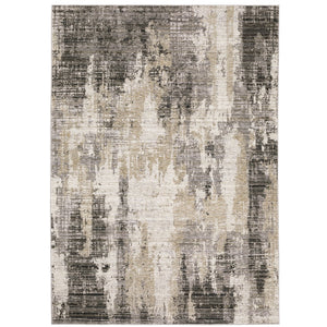 Oriental Weavers Nebulous Indoor Area Rug - Soft Polyester Yarn, Modern Abstract Design, Perfect For Any Space Grey,Beige Polyester N4151n100153st