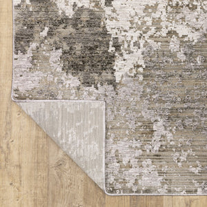 Oriental Weavers Nebulous Indoor Area Rug - Luxuriously Soft Polyester With Modern Abstract Design & Textured Patterns Grey,Ivory Polyester N5091e068235st
