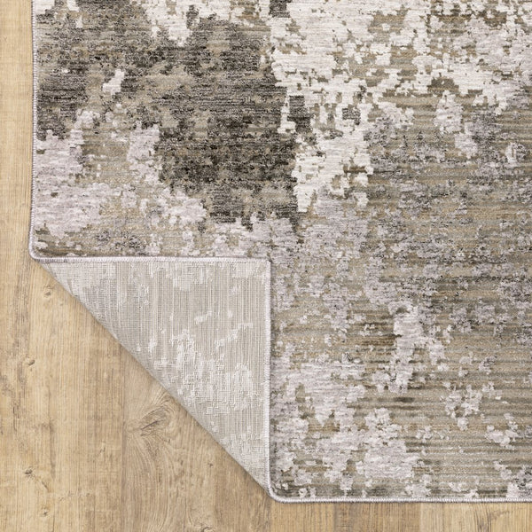 Oriental Weavers Nebulous Indoor Area Rug - Luxuriously Soft Polyester With Modern Abstract Design & Textured Patterns Grey,Ivory Polyester N5091e068235st