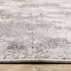 Oriental Weavers Nebulous Indoor Area Rug - Luxuriously Soft Polyester With Modern Abstract Design & Textured Patterns Grey,Ivory Polyester N5091e068235st