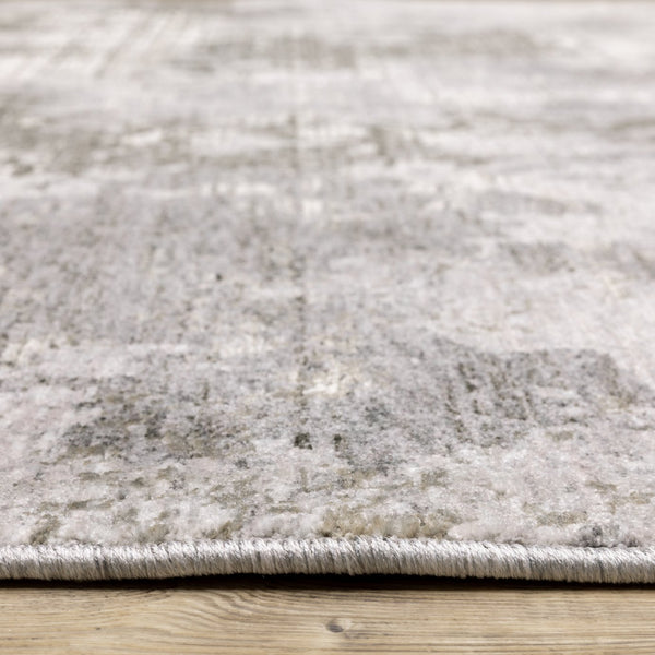 Oriental Weavers Nebulous Indoor Area Rug - Luxuriously Soft Polyester With Modern Abstract Design & Textured Patterns Grey,Ivory Polyester N5091e068235st